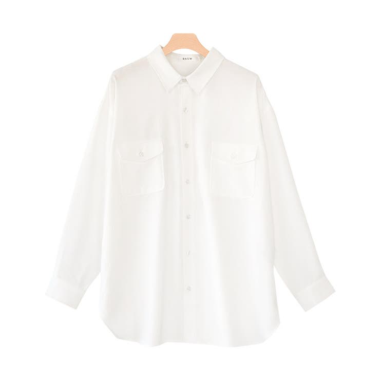 ホワイト | リネンライクシャツ シャツ リネンライク | Pierrot