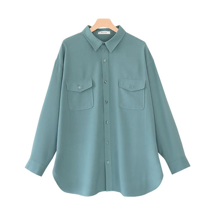 グリーン | リネンライクシャツ シャツ リネンライク | Pierrot