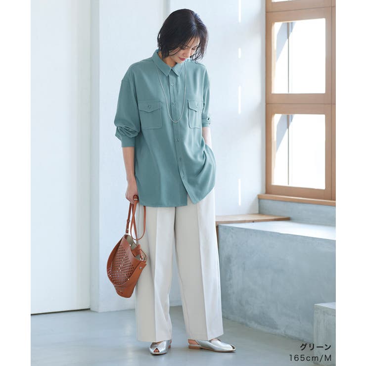 リネンライクシャツ シャツ リネンライク | Pierrot | 詳細画像38 