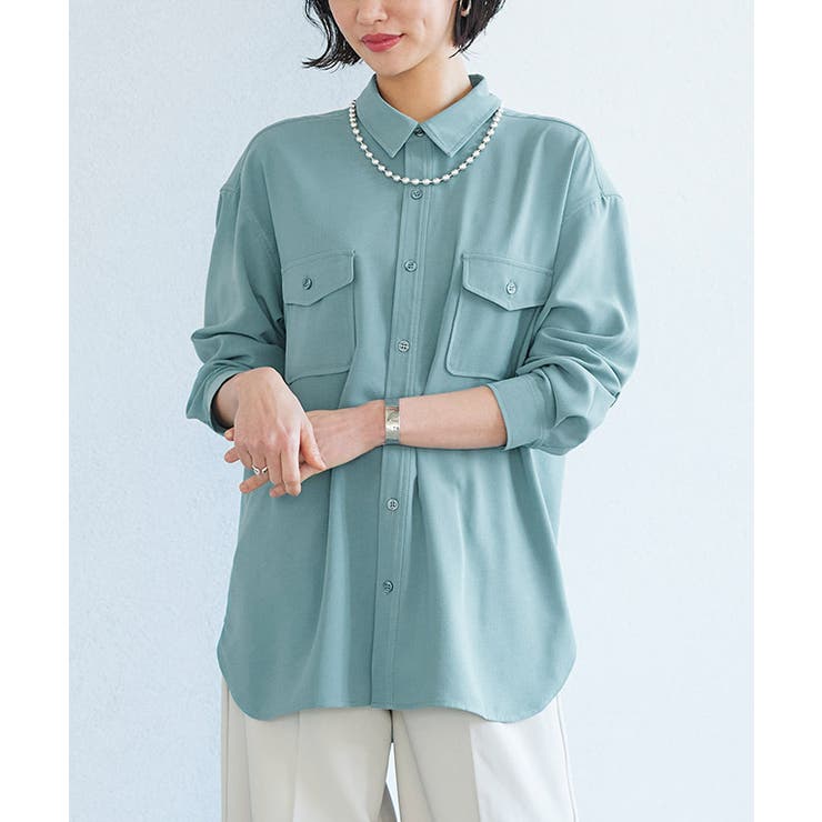 リネンライクシャツ シャツ リネンライク | Pierrot | 詳細画像7 