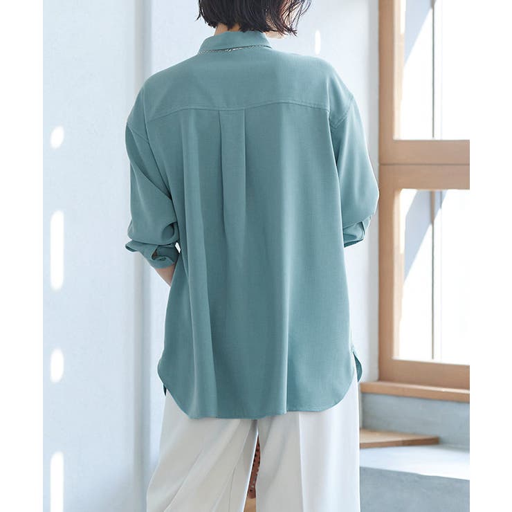 リネンライクシャツ シャツ リネンライク | Pierrot | 詳細画像9 