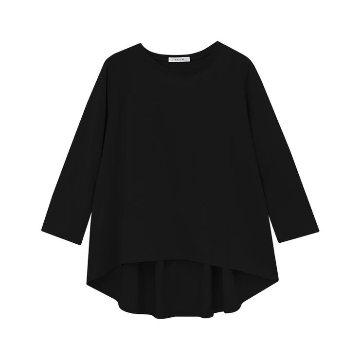 ブラック | GIZAコットンバックギャザーTシャツ Tシャツ GIZAコットン | Pierrot
