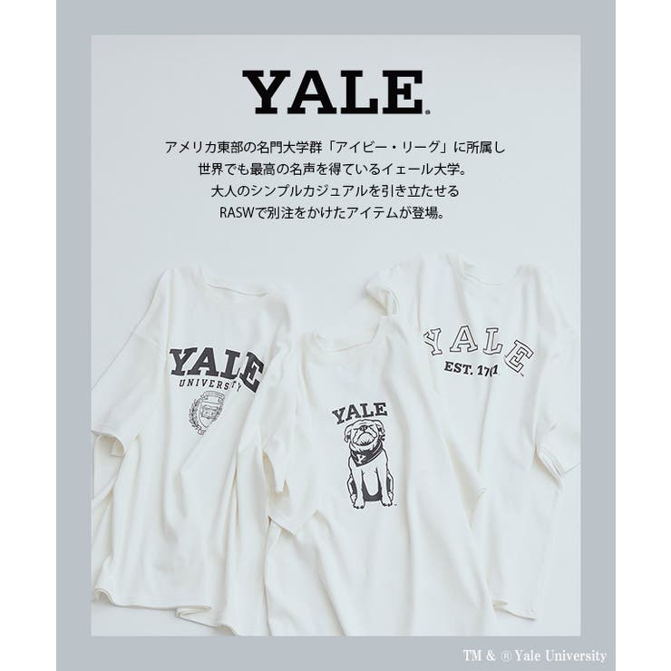 [RASW]別注YALEロゴオーバーTシャツ