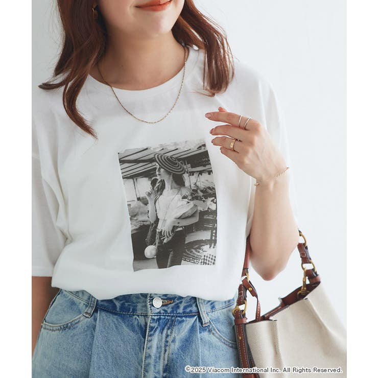 オフホワイト | フォトプリントTシャツ Tシャツ EMILY | Pierrot