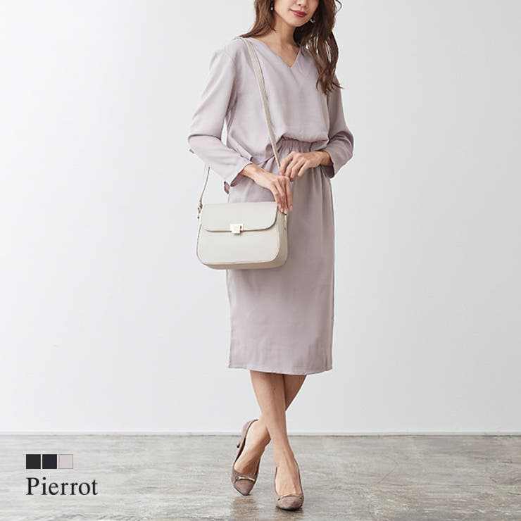 Vネック ドッキングワンピース セットアップ風 ワンピ ワンピース タイト 品番 Prtw Pierrot ピエロ のレディースファッション通販 Shoplist ショップリスト