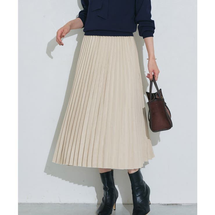 アイボリー | フェイクスエードプリーツスカート プリーツスカート ロングスカート | Pierrot