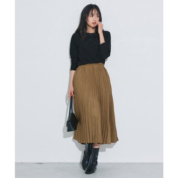 フェイクスエードプリーツスカート プリーツスカート ロングスカート | Pierrot | 詳細画像26 