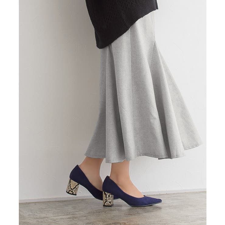 ライトグレー | ヘリンボーン風マーメイドスカート ロングスカート フレアスカート マーメイド | Pierrot