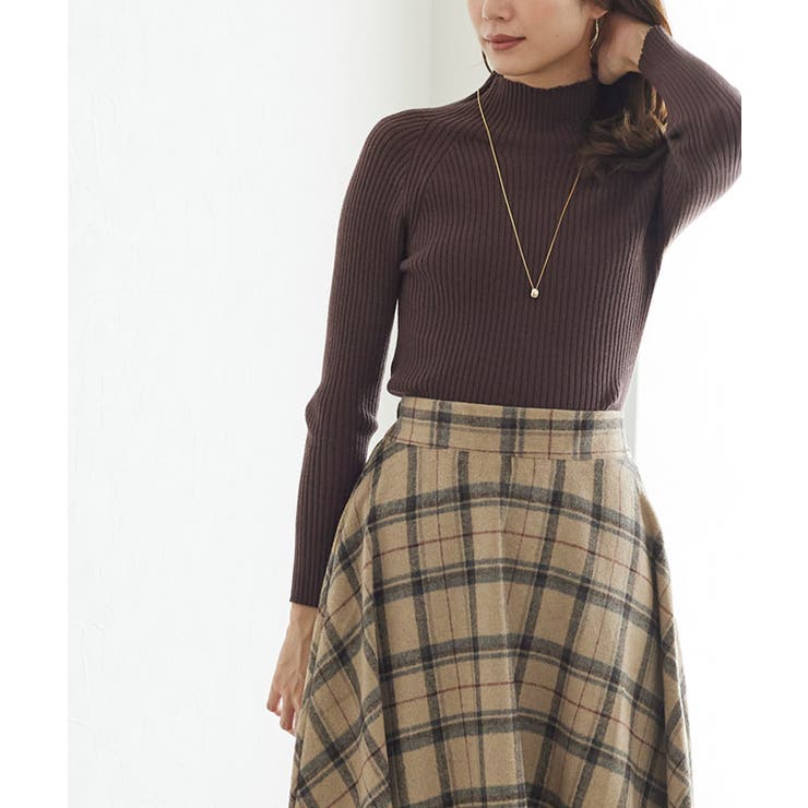 ウールタッチチェックフレアスカート スカート フレアスカート チェックスカート | Pierrot | 詳細画像9 