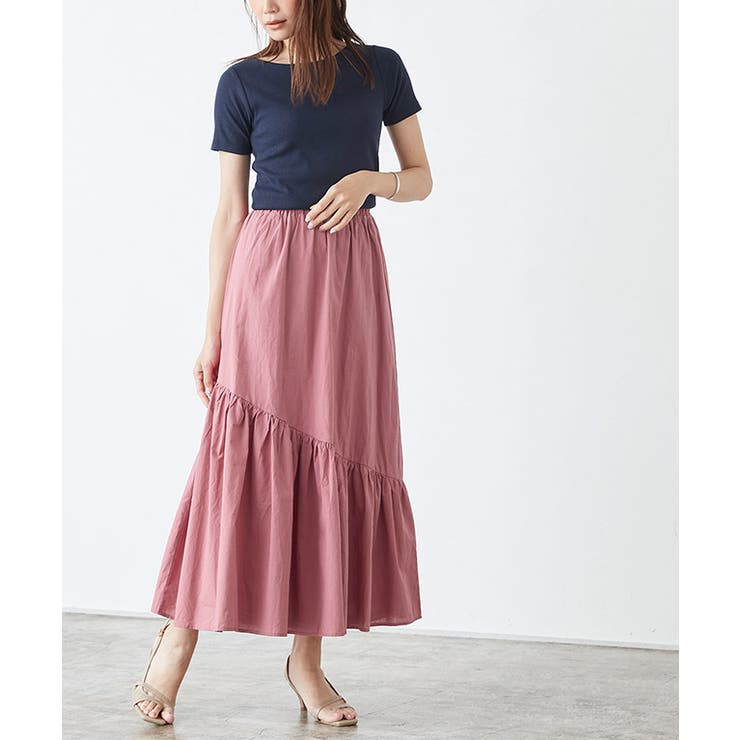 美品★peu presゾウプリント ティアード ロング スカート プリントティアードスカート - ベルーナ【公式】