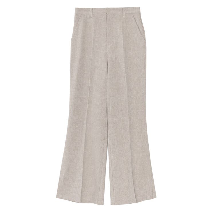 ベージュ | リネンライクセミフレアパンツ パンツ フレアパンツ | Pierrot