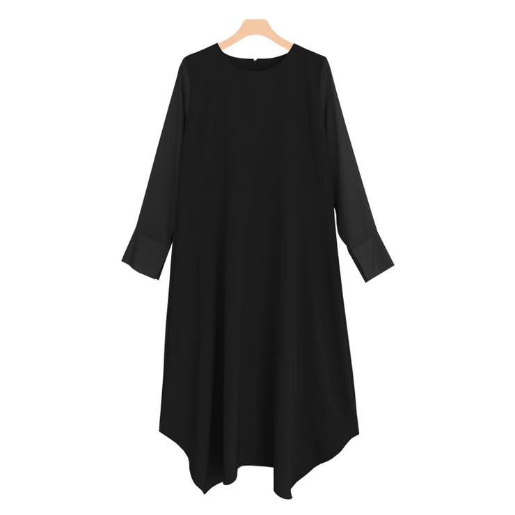 ブラック | シアードッキングイレヘムワンピース ワンピース ワンピ | Pierrot