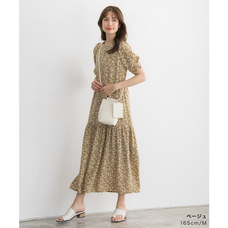 Tory Burch - トリーバーチパフスリーブ 花柄ワンピースoo94の