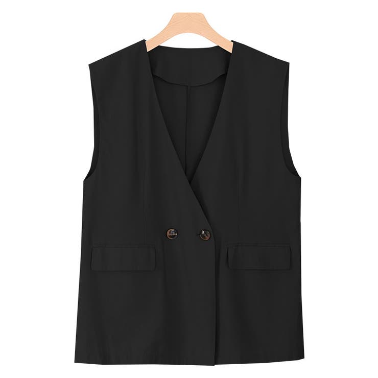 digne ノーカラージレ ノーカラージレ ジレ ノーカラー[品番：PRTW0003677]｜Pierrot