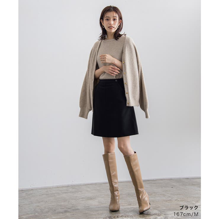 UNDERCOVER ウールミニスカート ブラウン ウールタッチミニスカート スカート ミニスカート[品番