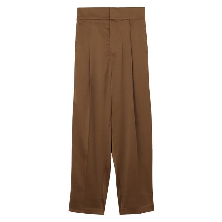 キャメル | ［RASW］サテンタックテーパードパンツ パンツ サテン | Pierrot