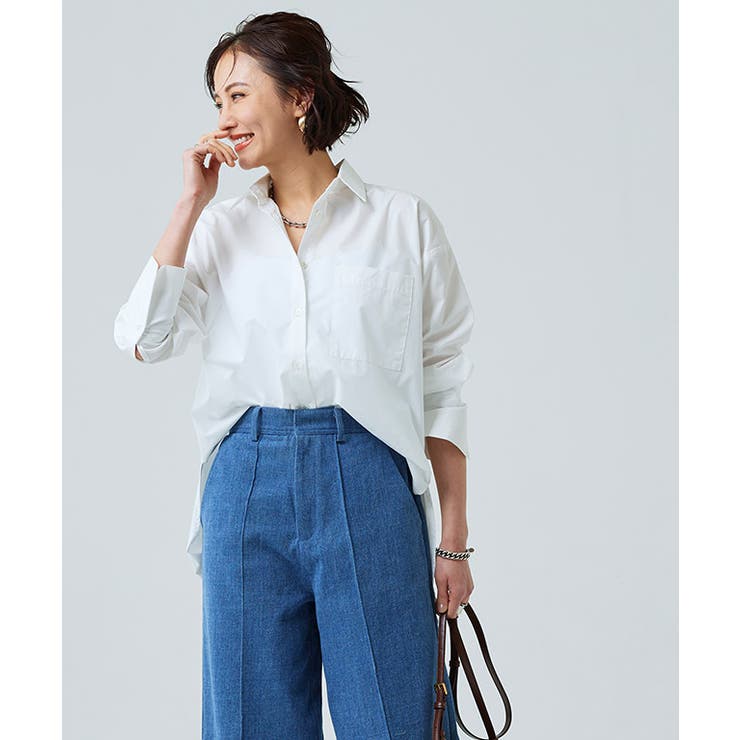 バックロングシャツ シャツ バックロング[品番：PRTW0004135