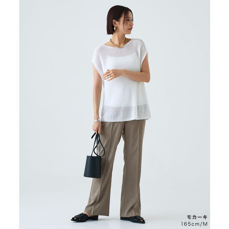 [RASW]リネンライクピンタックフレアパンツ パンツ タック | Pierrot | 詳細画像35 