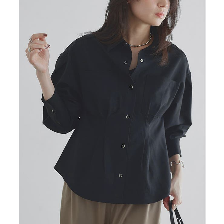 [RASW]ウエストタックシャツ ブラウス 体型カバー | Pierrot | 詳細画像16 