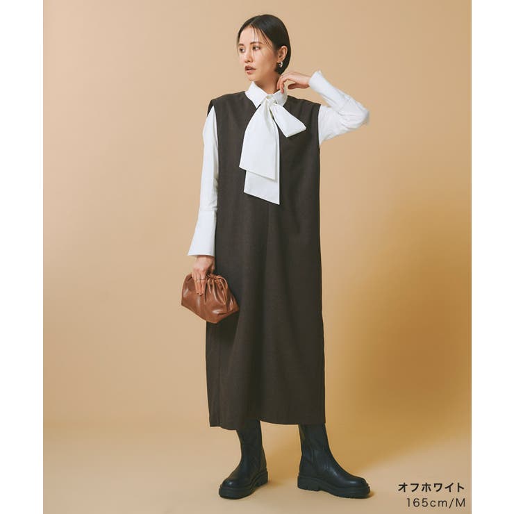 RASW]ボウタイ付きロングカフスブラウス ブラウス タイ付き[品番