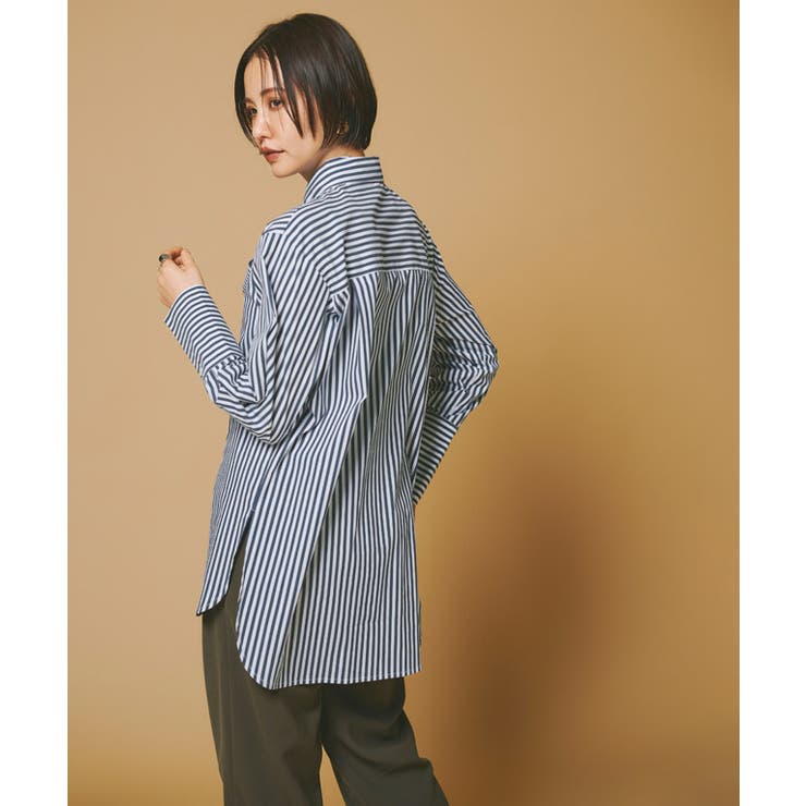 ボウタイ付きロングカフスブラウス ブラウス タイ付き[品番