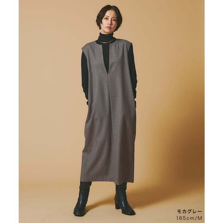 キーネックショルダータックジャンパースカート ジャンパースカート ワンピース | Pierrot | 詳細画像31 