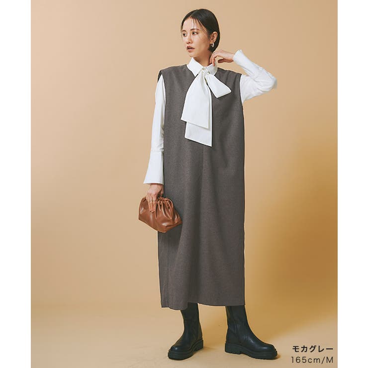 キーネックショルダータックジャンパースカート ジャンパースカート ワンピース | Pierrot | 詳細画像32 