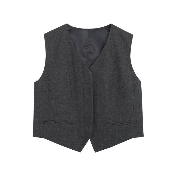 杢グレー | RASW ウールミックスベスト ベスト | Pierrot