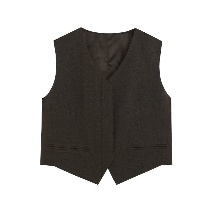 杢ブラウン | RASW ウールミックスベスト ベスト | Pierrot