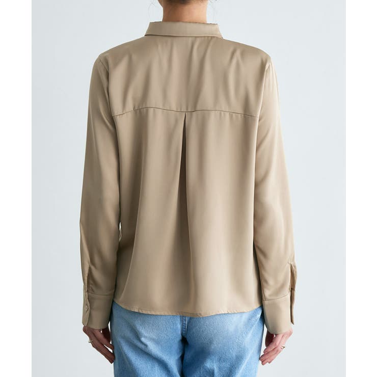 マットサテンシンプルシャツ シャツ  マットサテン[品番：PRTW0004647]｜Pierrot（ピエロ）のレディースファッション通販｜SHOPLIST（ショップリスト）