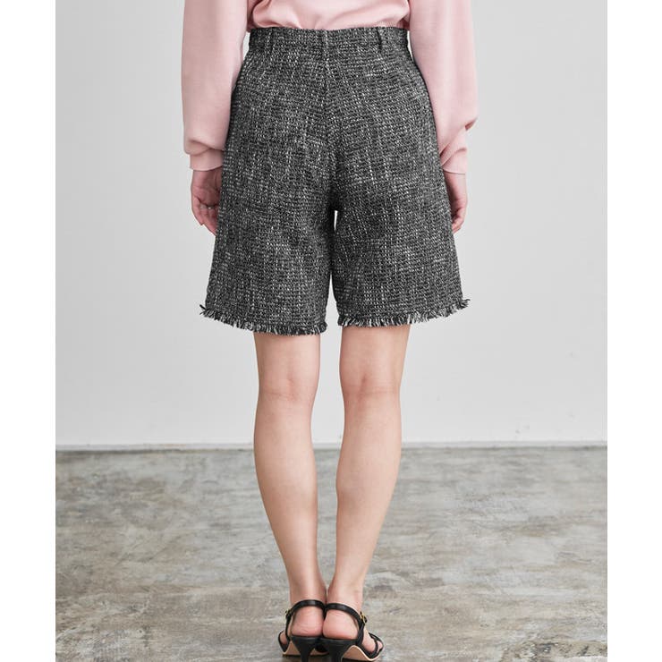 ツイードショートパンツ ショートパンツ ボトムス[品番：PRTW0004686