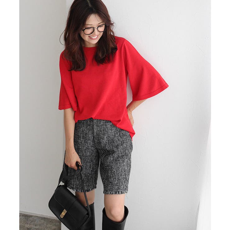 ツイードショートパンツ ショートパンツ ボトムス[品番：PRTW0004686
