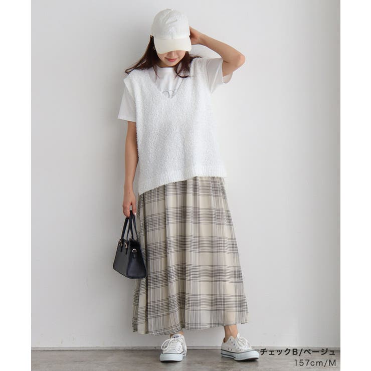 シアーチェックスカート スカート チェック | Pierrot | 詳細画像31