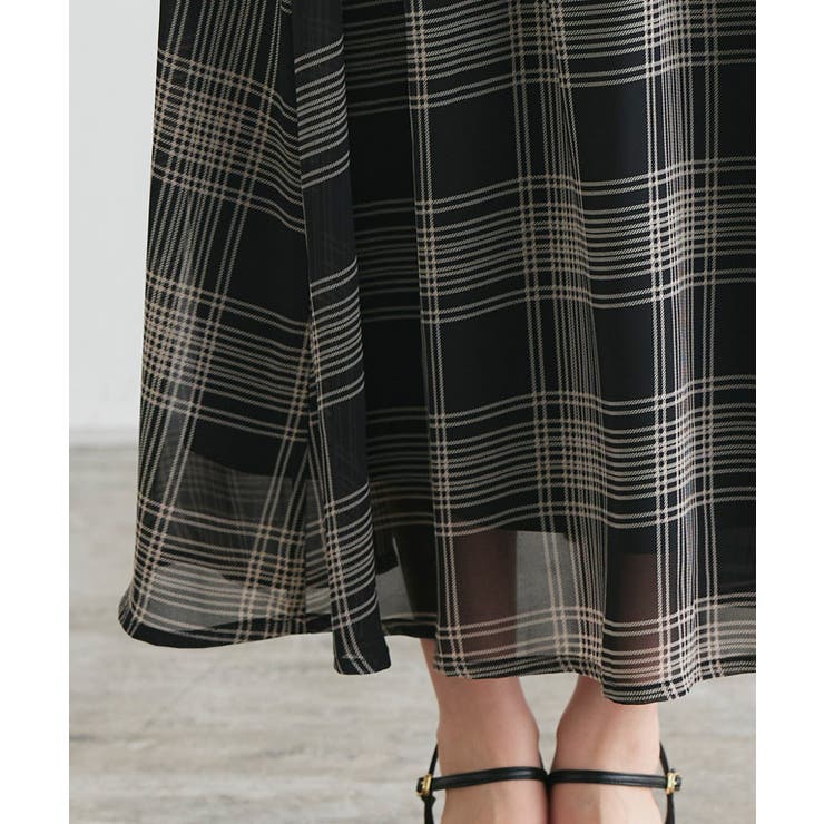 シアーチェックスカート スカート チェック | Pierrot | 詳細画像5