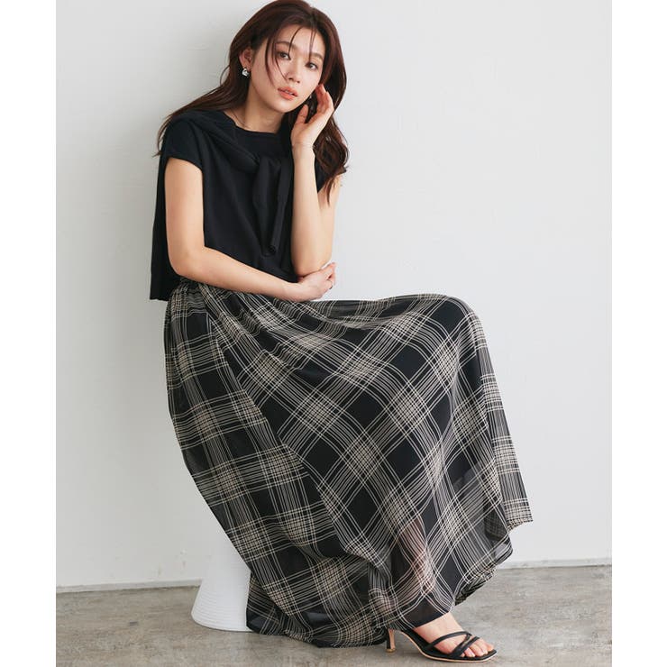 シアーチェックスカート スカート チェック | Pierrot | 詳細画像18