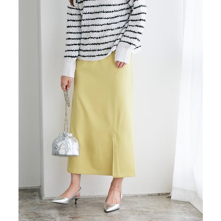 イエロー | スリットナロースカート スカート ナローシルエット | Pierrot