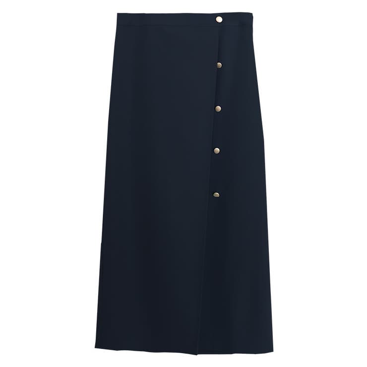 ネイビー | ラップ風ナロースカート スカート ラップ風 | Pierrot