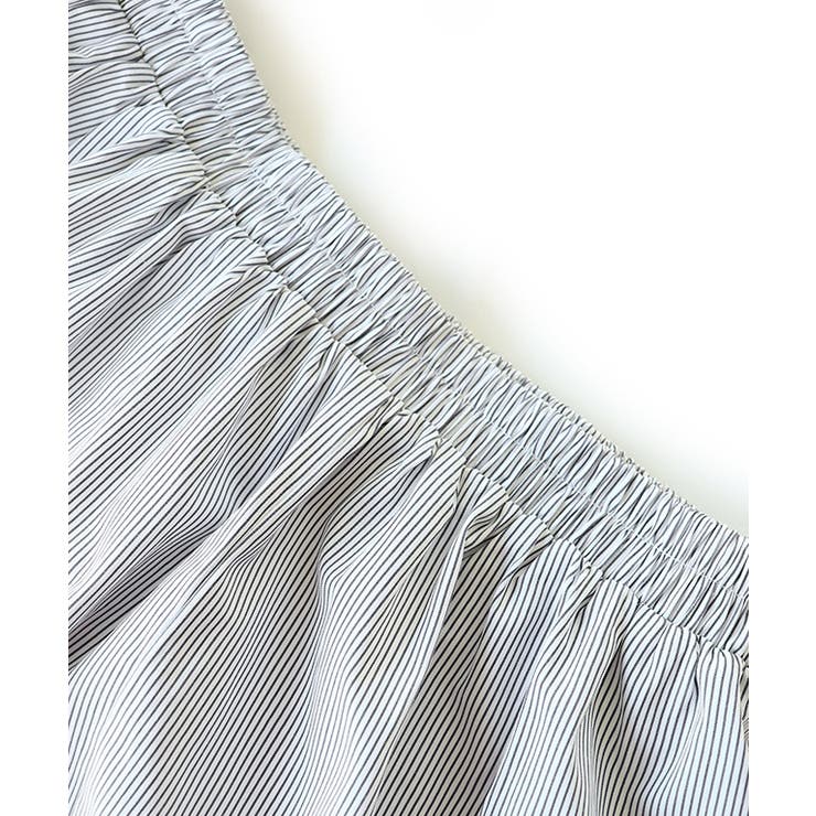 細ストライプ裾切り替えギャザースカート スカート ギャザー | Pierrot | 詳細画像9 