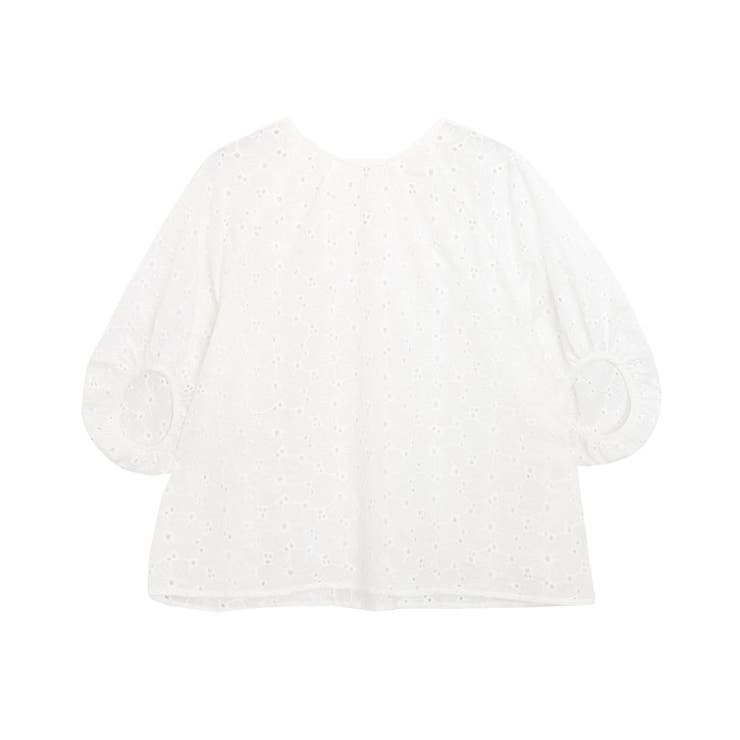 オフホワイト | コットンレースブラウス ブラウス コットン | Pierrot