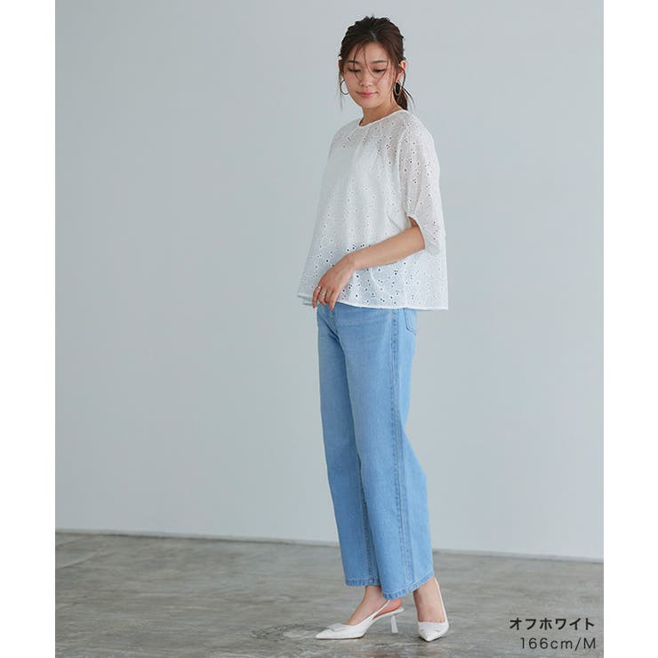 コットンレースブラウス コットンレースブラウス ブラウス コットン[品番：PRTW0004940