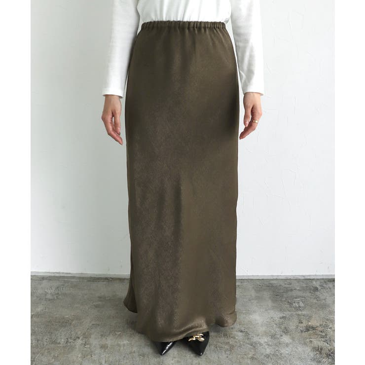 【REJINA PYO】WOOL×光沢ラメプリーツ レイヤー ベルト スカート Ray BEAMS Ray BEAMS Belt Pleated Skirt (Midi/Mi-length Skirt