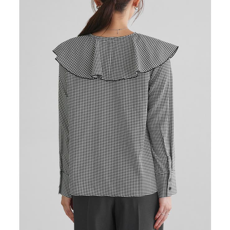 千鳥柄フリルブラウス 千鳥柄 フリル | Pierrot | 詳細画像8 