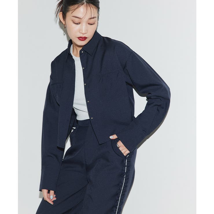 [ECLAM]サイドドロストクロップドシャツ シャツ ドロストデザイン | Pierrot | 詳細画像15 