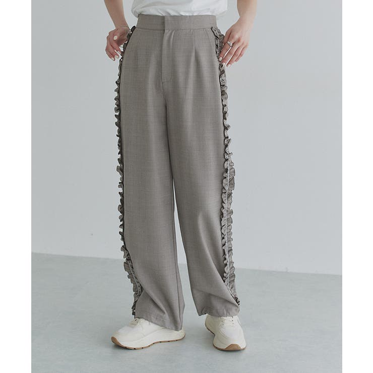 【THEAIRTOWN】ダブル フリル レイヤード パンツ♥ ASYMMETRY TAFFETA FRILL ALL IN ONE — aulaaila