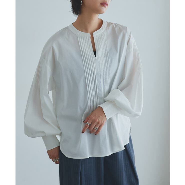 オフホワイト | [RASW]キーネックボリュームスリーブブラウス ブラウス ボリュームスリーブ | Pierrot