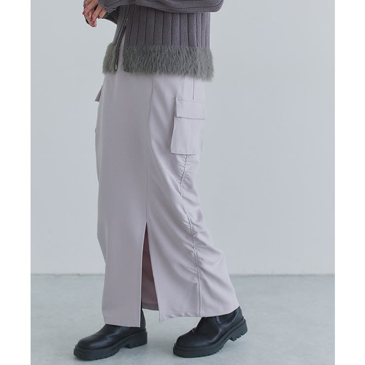 [ECLAM]サイドギャザーカーゴスカート スカート カーゴ | Pierrot | 詳細画像18 