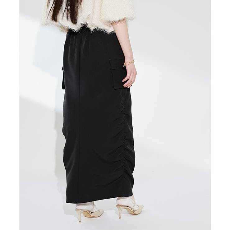 (K)JOSEMOONのカーゴスカート PIGMENT SWEAT SKIRT(36 GREY): BOTTOMSjosemoon