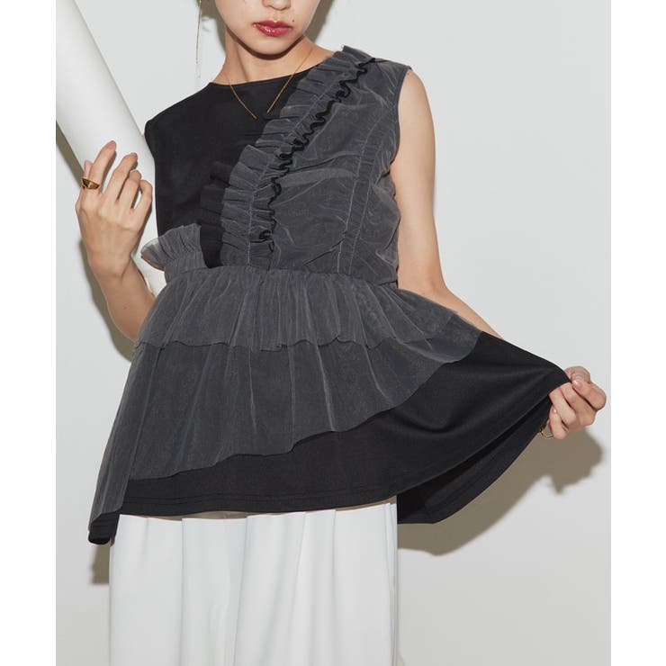 チュールデザインプルオーバー カットソー チュールデザイン[品番