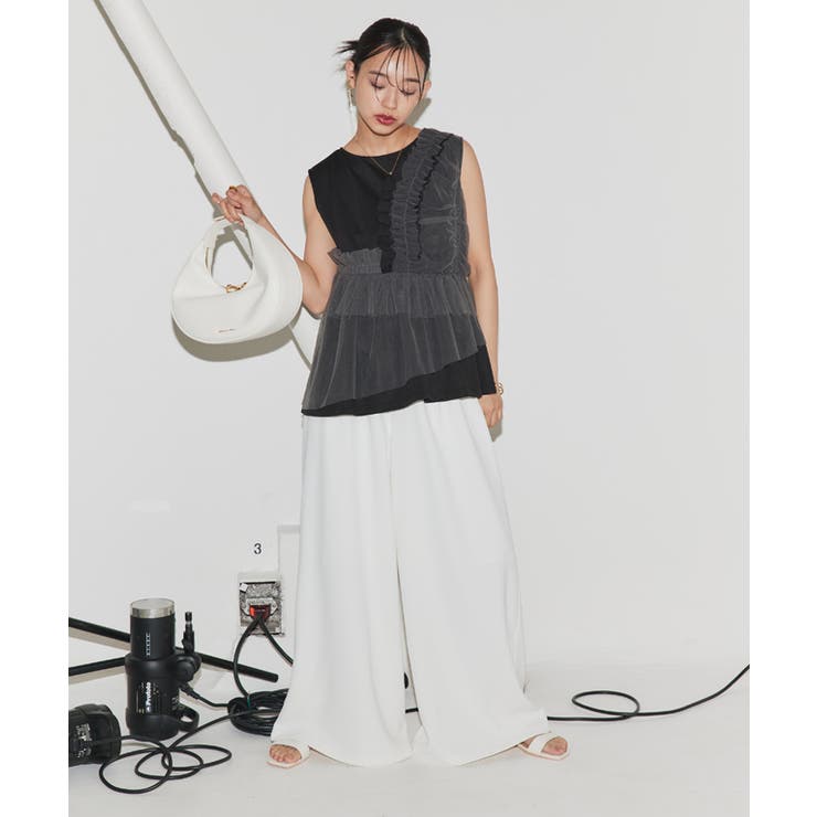 [ECLAM]チュールデザインプルオーバー カットソー チュールデザイン | Pierrot | 詳細画像17 