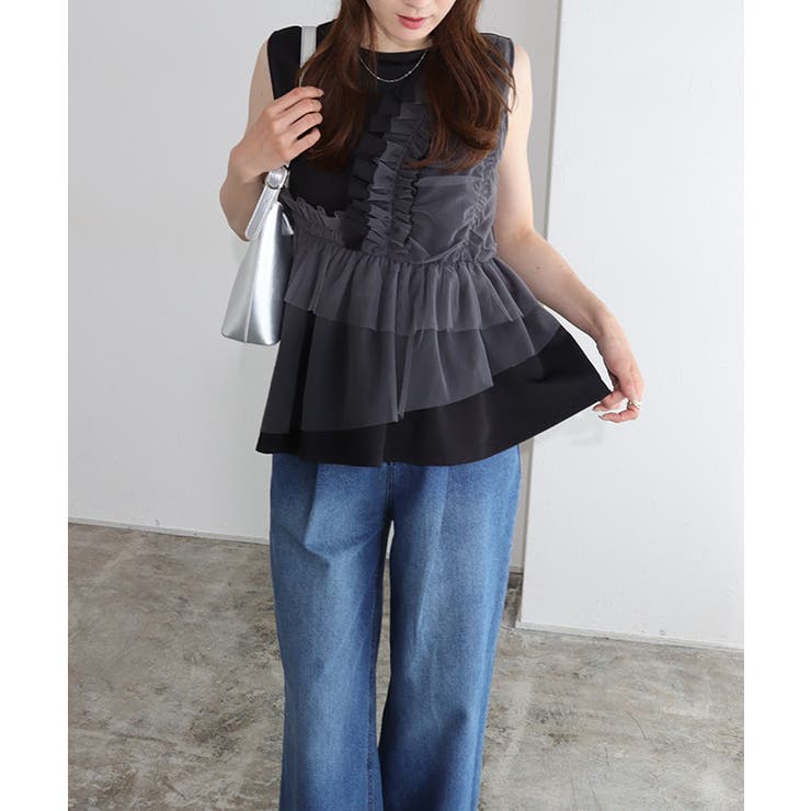 [ECLAM]チュールデザインプルオーバー カットソー チュールデザイン | Pierrot | 詳細画像19 